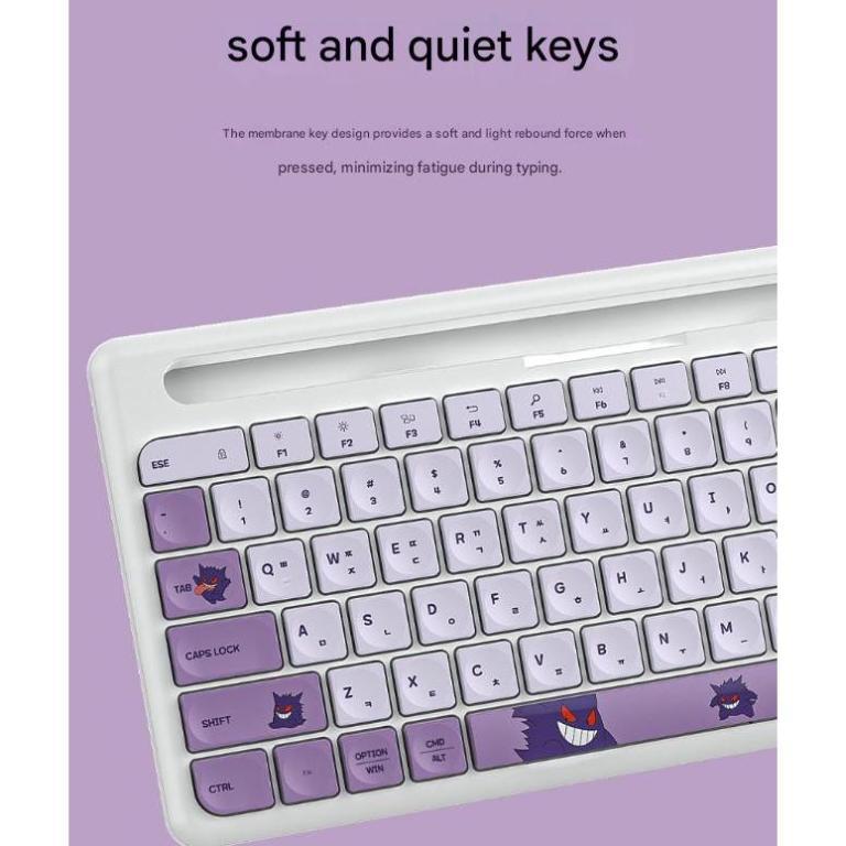 Pokemon Wireless Keyboard Mouse Set with Desk Mat 2.4GHz … in Bishan - Image 1