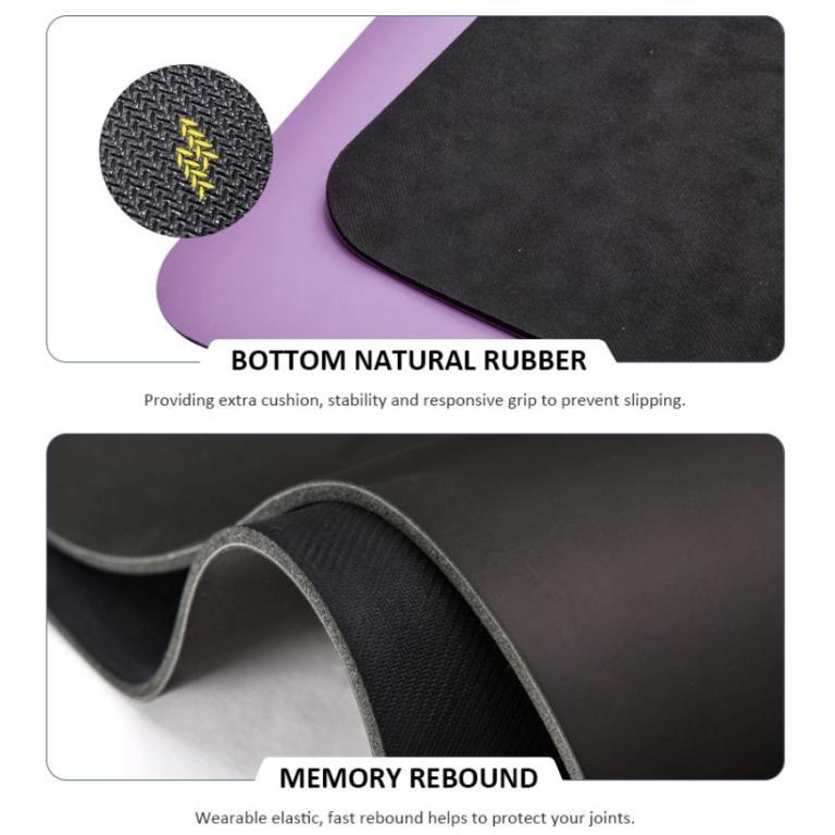 Natural Rubber+PU Yoga Mat with Alignment Guide Line … in Bukit Batok - Image 1