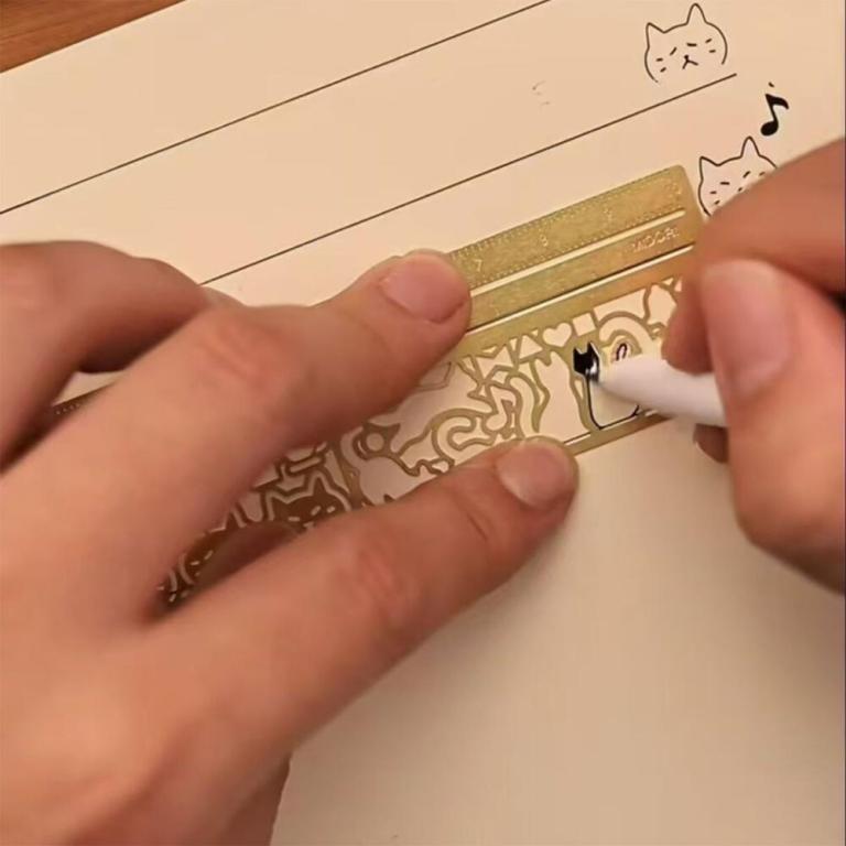 Stencil Ruler | Cute Cartoon Metal Portable Offices … in Pasir Ris - Image 1