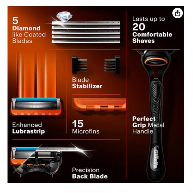 Gillette Fusion 5 Manual Razor (Free Razor Stand) x Made in … in Bukit Batok - Image 1