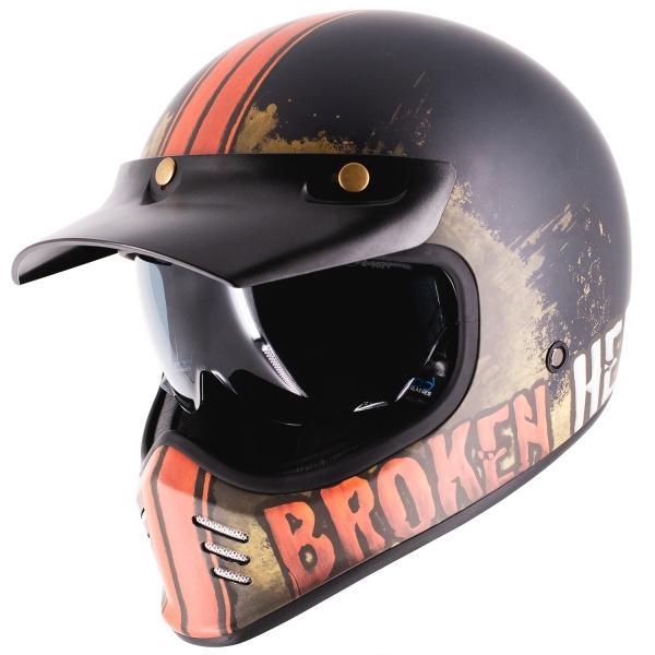 Broken Head Retro Helm Rusty Rider Orange in Villach - Bild 1