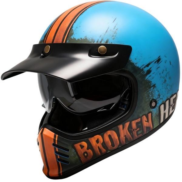Broken Head Retro Helm Rusty Rider Blau-Orange in Villach - Bild 1