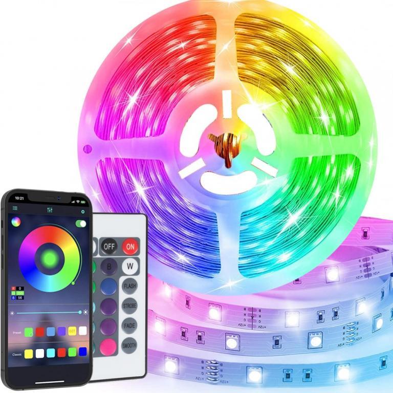5050 Tira LED RGB 5mt Brillo Color Ritmo Ajustable con APP … en Toledo - Imagen 1