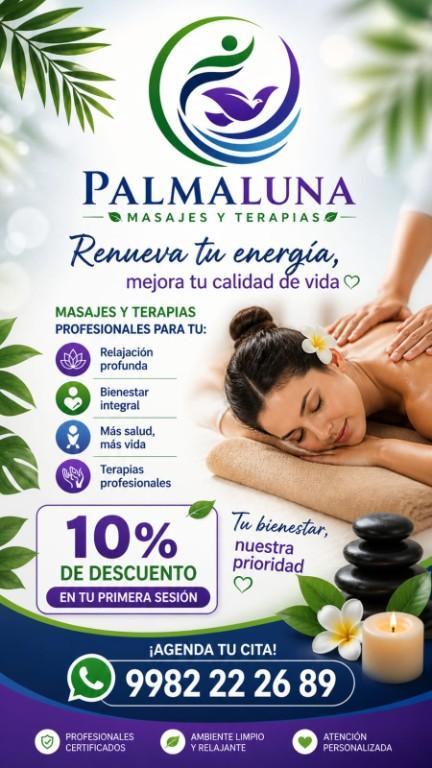 PALMALUNA MASAJES Y TERAPIAS en Cancún - Imagen 1