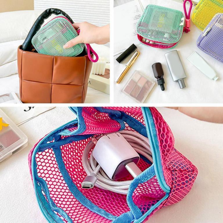 Mini Mesh Cosmetic Bag Small Capacity Key Bags Square … in Johor Bahru - Image 1