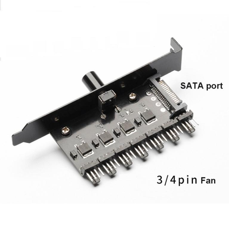 7-Channel Cooling Fan Hub Speed Controller Cable Splitter … in Seremban - Image 1