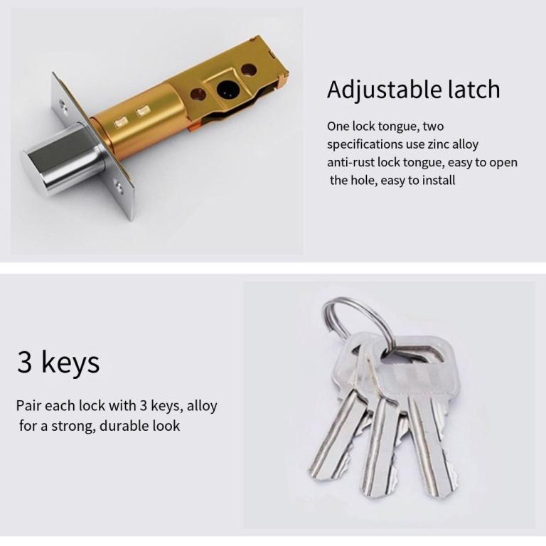 YISHO Entry Door Knobs, Multicolor Invisible Single … in Selayang Baru - Image 1