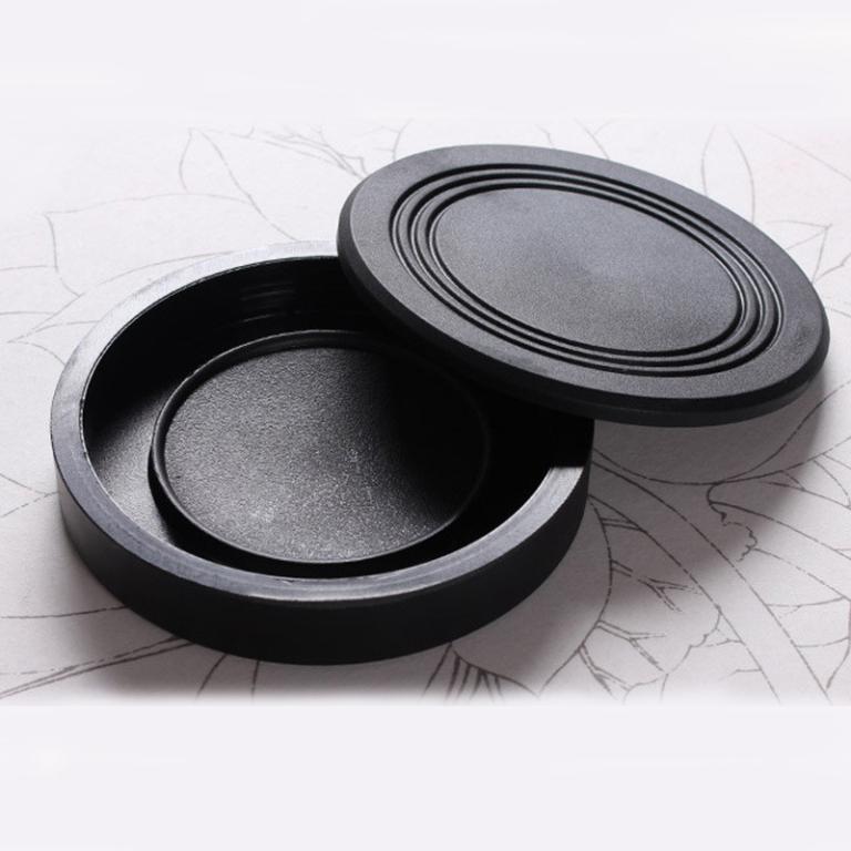 With Lid Inkstone Table 13cm Plastic Stone Student Beginner … in Putrajaya - Image 1