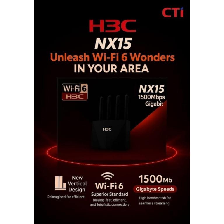 H3C Magic NX30 Router Wifi 6 AX3000 Qualcomm Chipset in Johor Bahru - Image 1