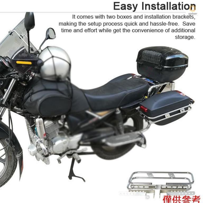 Motorcycle Hard Saddlebags Universal Side Storage Box Rear … in Ipoh - Image 1