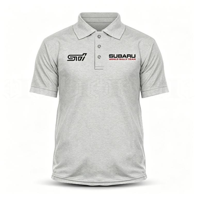 Subaru Polo Collar Shirt Top Polyester Printed Racing … in Taman Johor Jaya - Image 1
