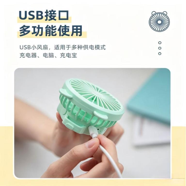 USB Rechargeable Wrist Mini Fan 3 Speed Adjustable Portable … in Seremban - Image 1