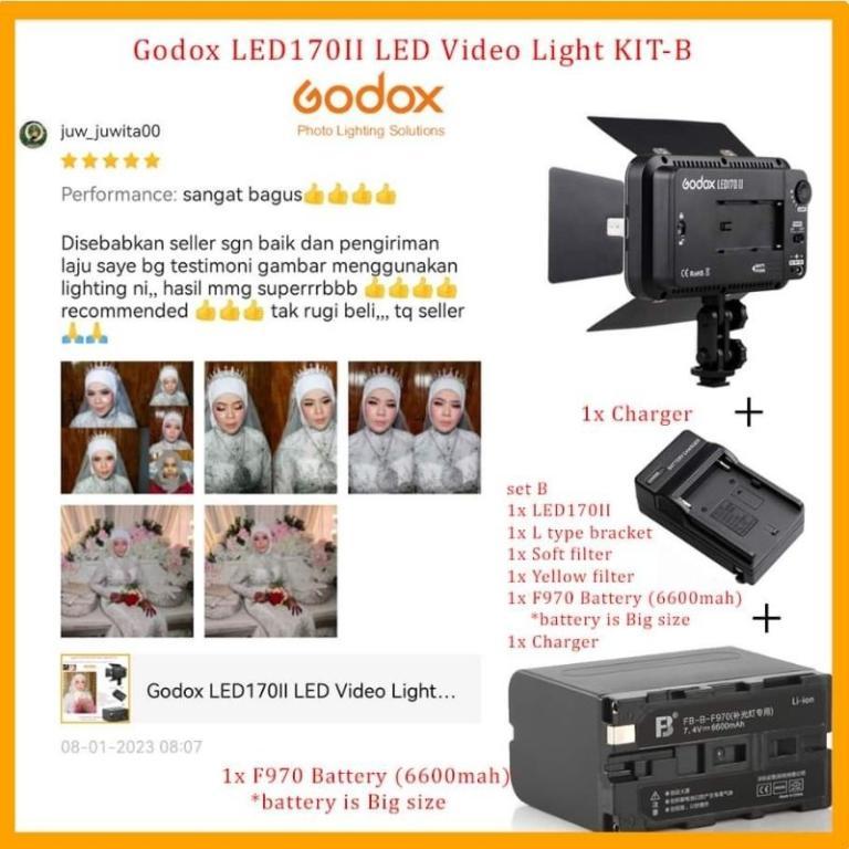 Godox LED170II LED Video Light Lamp Photographic Lighting … in Petaling Jaya - Image 1