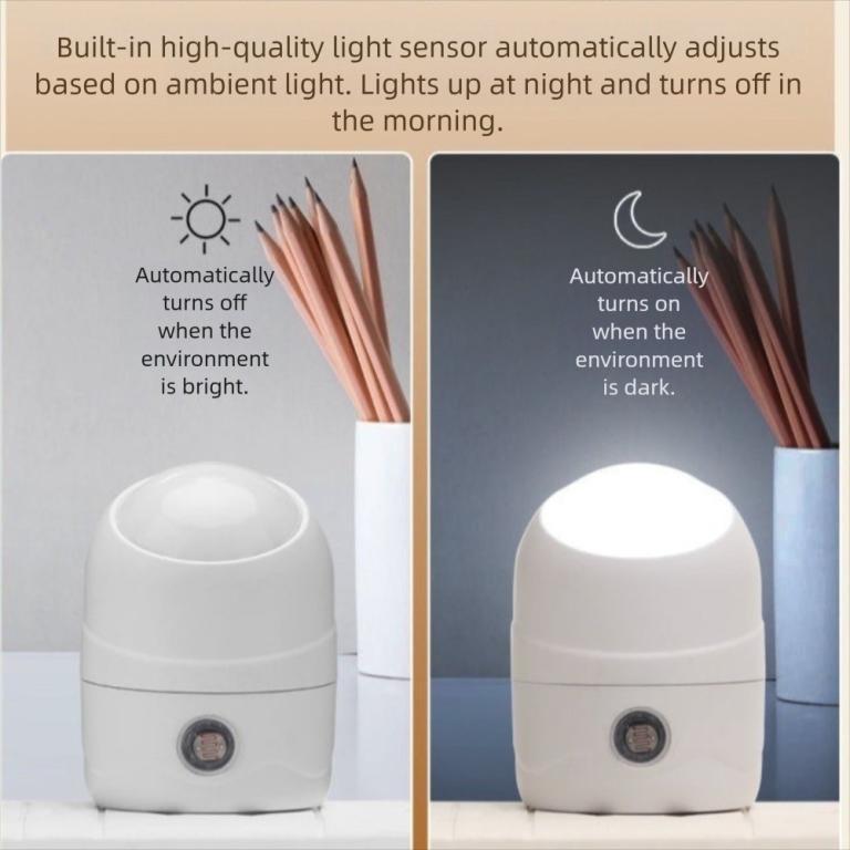 MEIHUAA Sensor Night Light, Eye Protection 360° Rotate LED … in Subang Jaya - Image 1