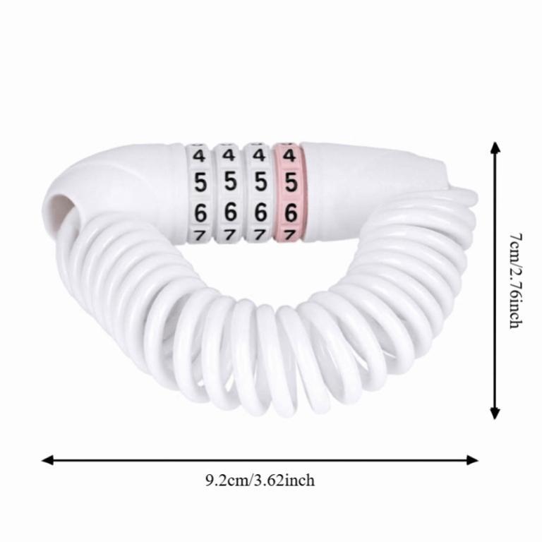 RADIV Password Wire Lock, 4-Digit Combination Stretchable … in Subang Jaya - Image 1