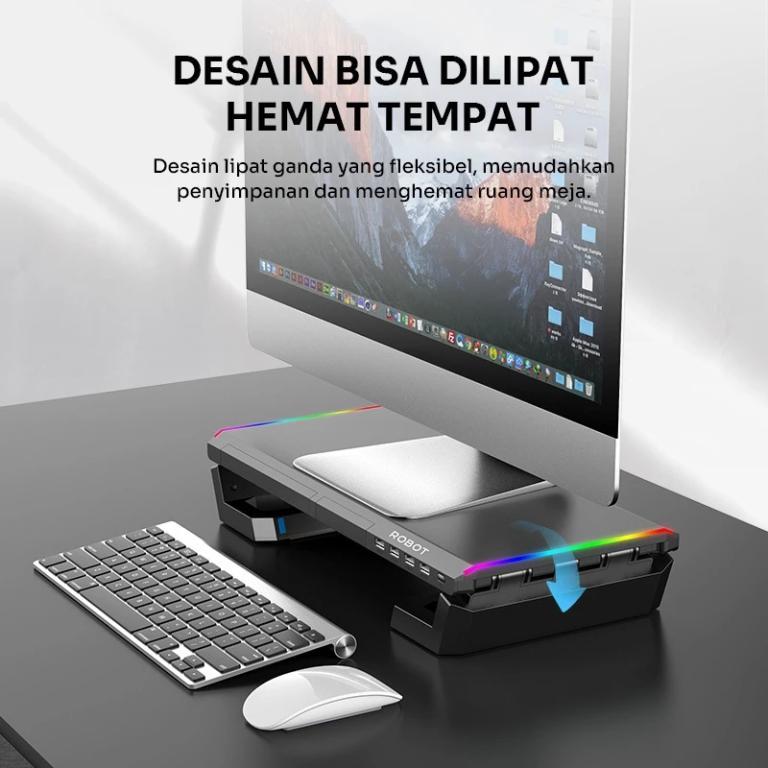 ROBOT LCD Monitor Stand Computer Multifunction 4 Port USB … in Shah Alam - Image 1