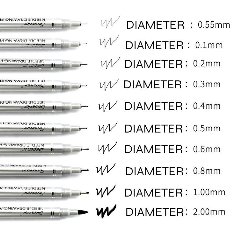 Premium 10pcs Micron Neelde Drawing Line Pen Hand Lettering … in Malacca Town - Image 1