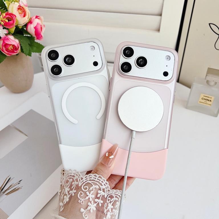 Transparent Matte Two-Color Down Up Insert PC Magnetic Case … in Balakong - Image 1