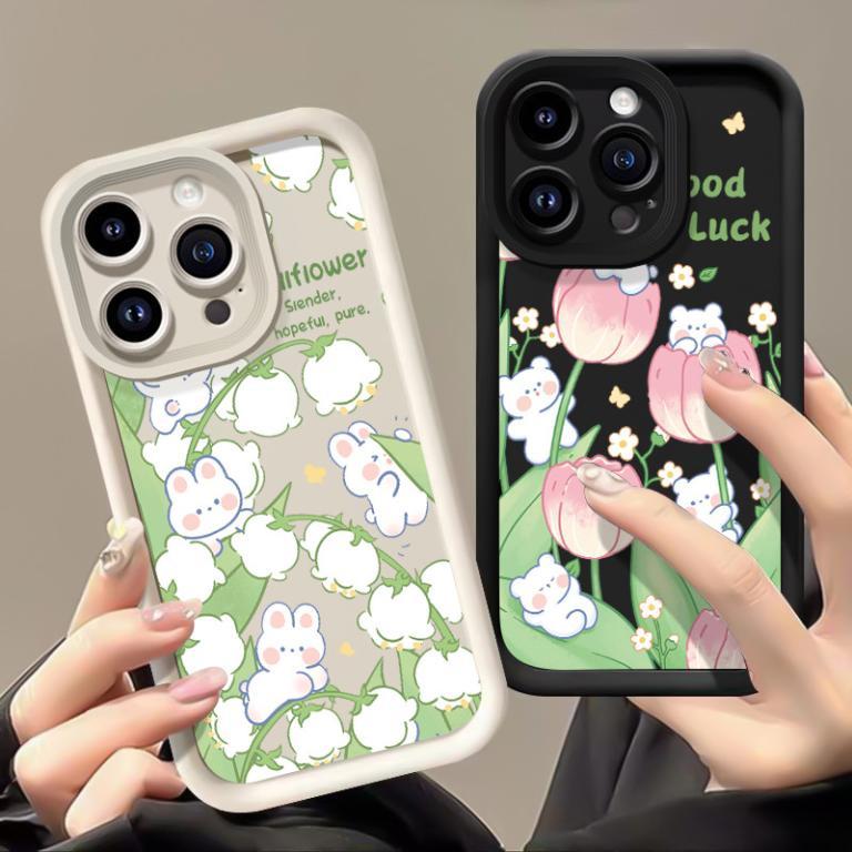 Case For Realme C55 Narzo N55 Phone Rabbit Dog Flower … in Johor Bahru - Image 1