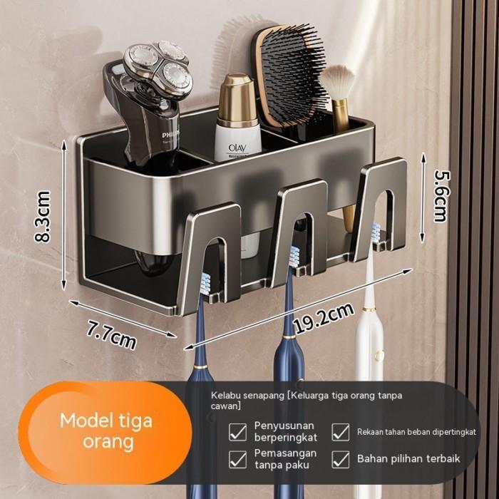 Toothbrush Rack Perforation-Free Wall-Mounted Toilet Tooth … in Petaling Jaya - Image 1
