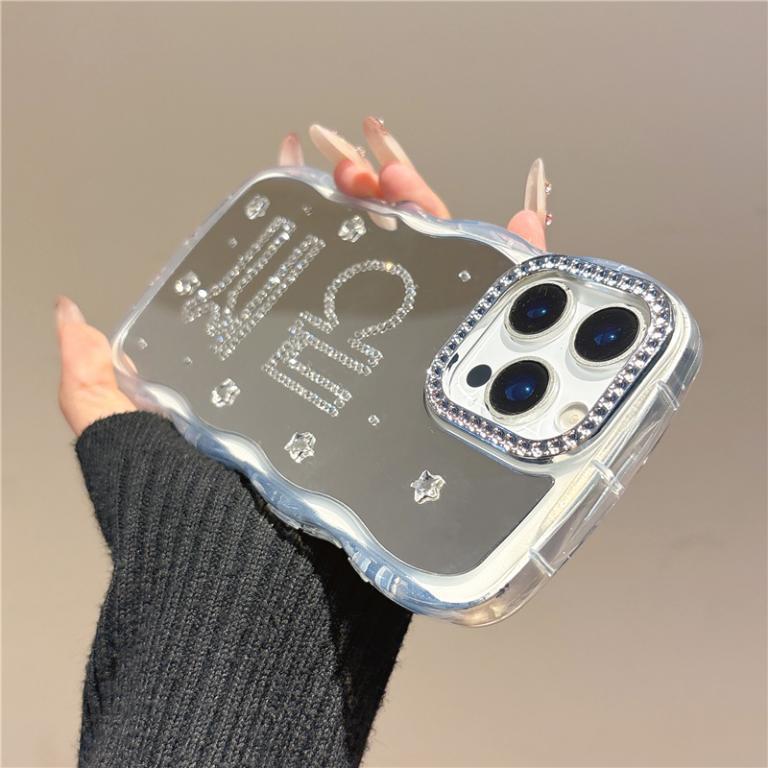 Bling Diamond Letters Mirror Makeup Case For iPhone 17 Pro … in George Town - Image 1