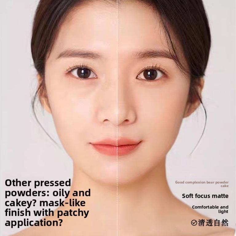 Bear Compact Powder Matte Natural Setting Powder Long … in Taman Johor Jaya - Image 1