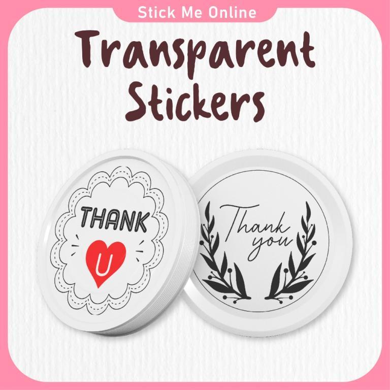 TRANSPARENT STICKER Customize Sticker Label (Print Your Own … in Malacca Town - Image 1