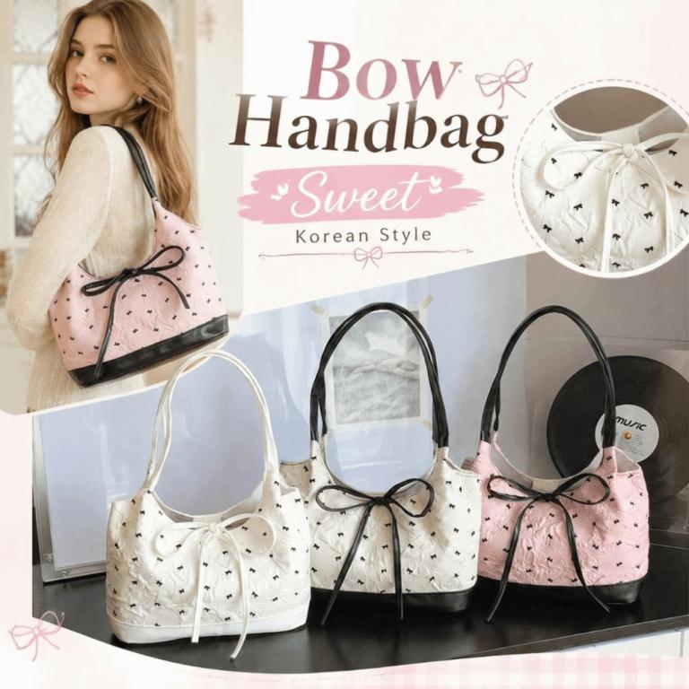 CQCJ Versatile Shoulder Bag, Simple Contrast Color Bow … in Kota Kinabalu - Image 1