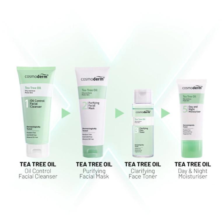 Cosmoderm Tea Tree Oil Facial Cleanser 125mL in Kajang - Image 1