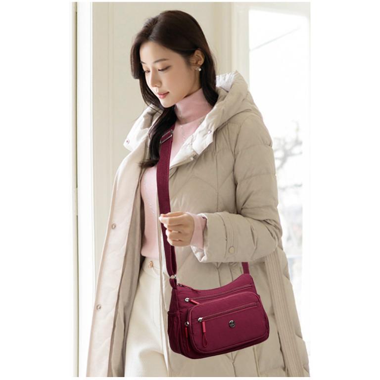 Solid Color Simple Female Bag Multi-Layer Casual Shoulder … in Johor Bahru - Image 1