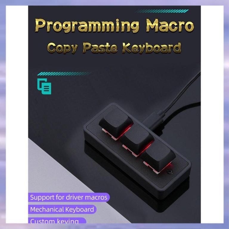 (V L A O) Custom Mini Keypad 3 Keys Programming Macro … in Putrajaya - Image 1