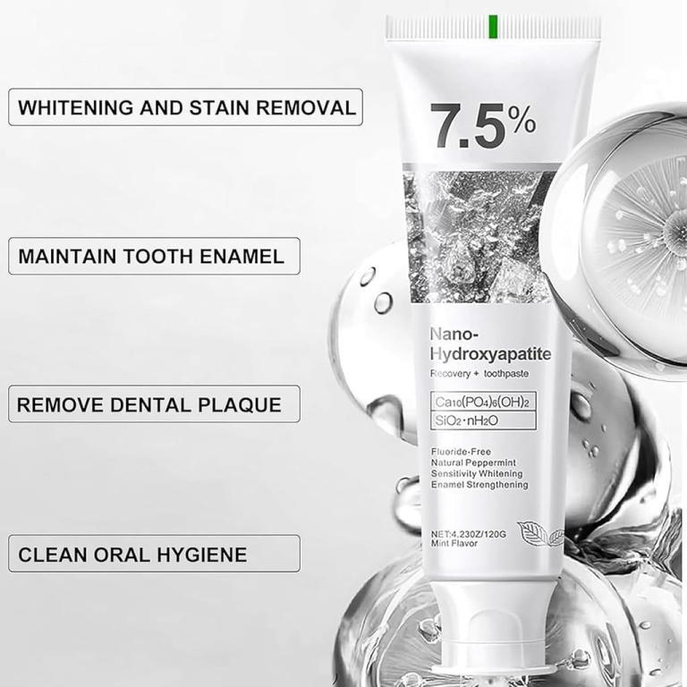 7.5%HydroxyapatiteToothpasteforAdvancedEnamelProtection,Appr … in Taman Johor Jaya - Image 1
