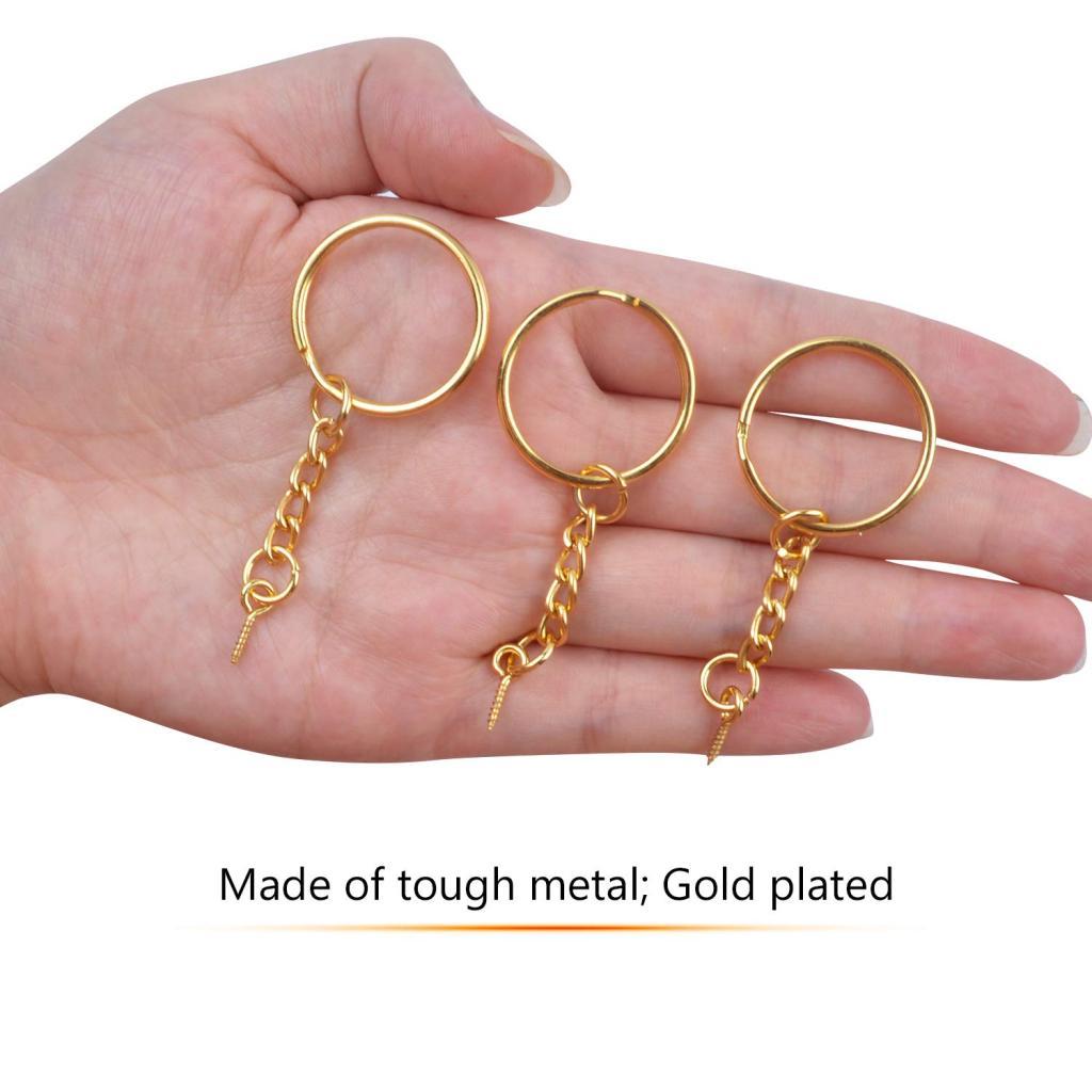 50Pcs 25mm Gold Key Rings DIY Keychain Split Small Short … in Malacca Town - Image 1