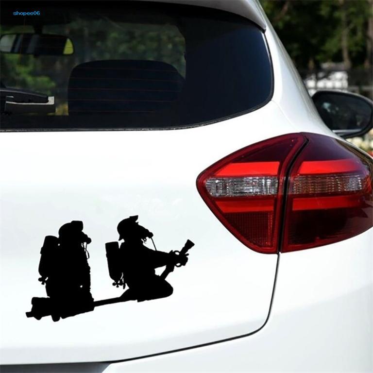 SDRU Cartoon Firefighter PET Reflective Decal Car Sticker … in Donggongon - Image 1
