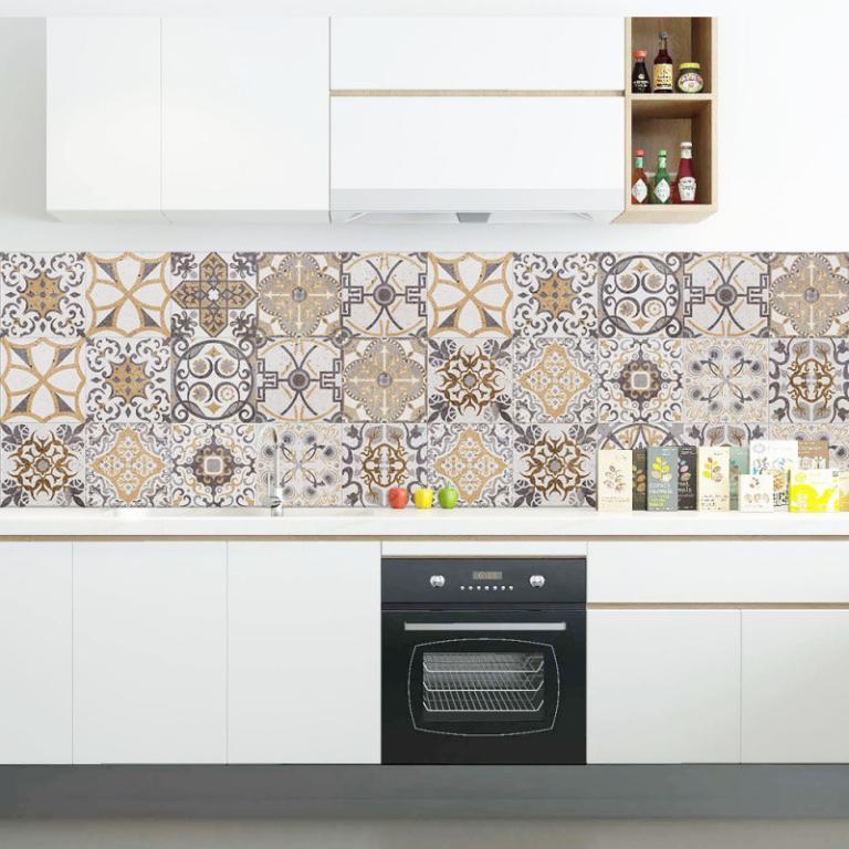 20Pcs DIY Wall Tile Sticker Retro Frosted Waterproof … in Johor Bahru - Image 1