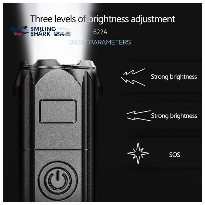 Flashlight Strong Light Rechargeable Waterproof Zoomable … in Klang - Image 1