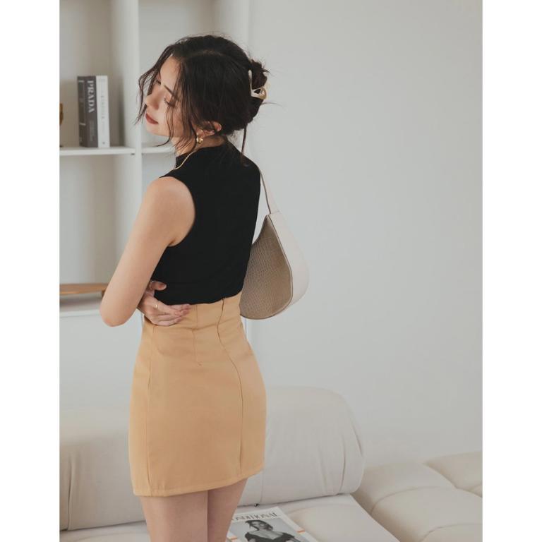 AIR SPACE Stylish Asymmetric Side-Ruched Skirt in Kajang - Image 1