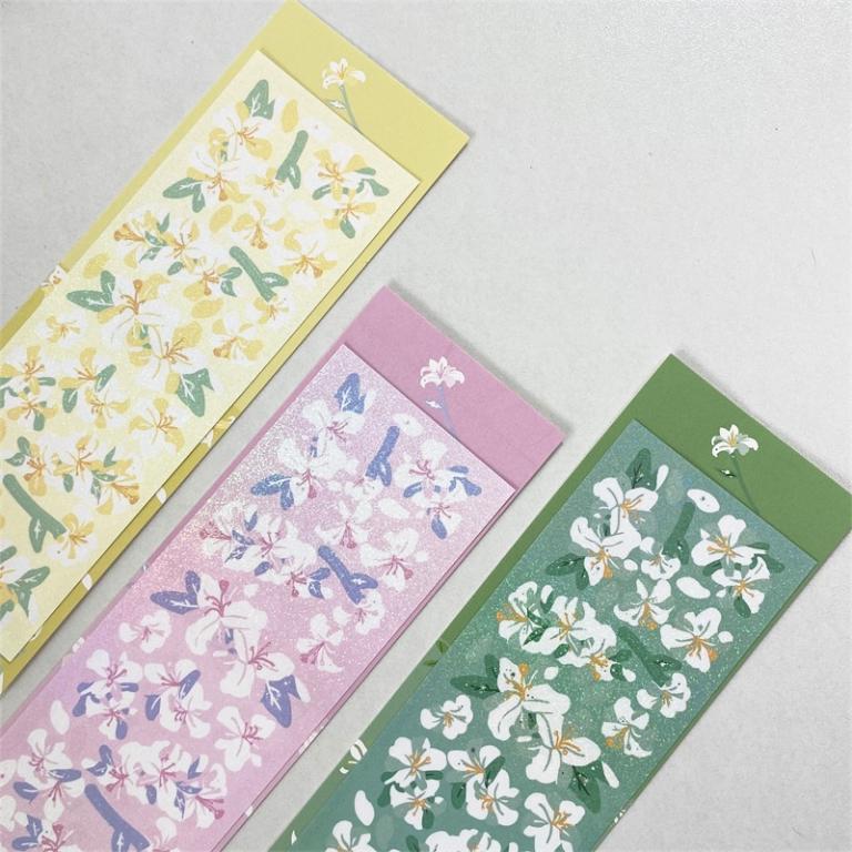 Deer Notebook Cute Stickers Material Flower Series Ribbon … in Johor Bahru - Image 1