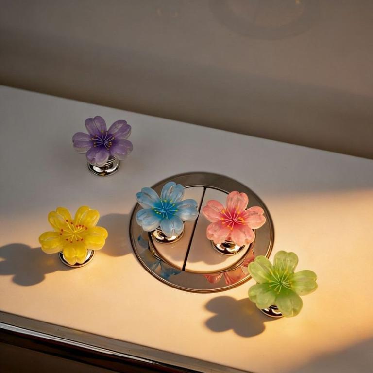 风樱花造型马桶按钮贴饰长指甲美甲通用卫生间冲水辅助开关Toilet lid button press cute … in Petaling Jaya - Image 1