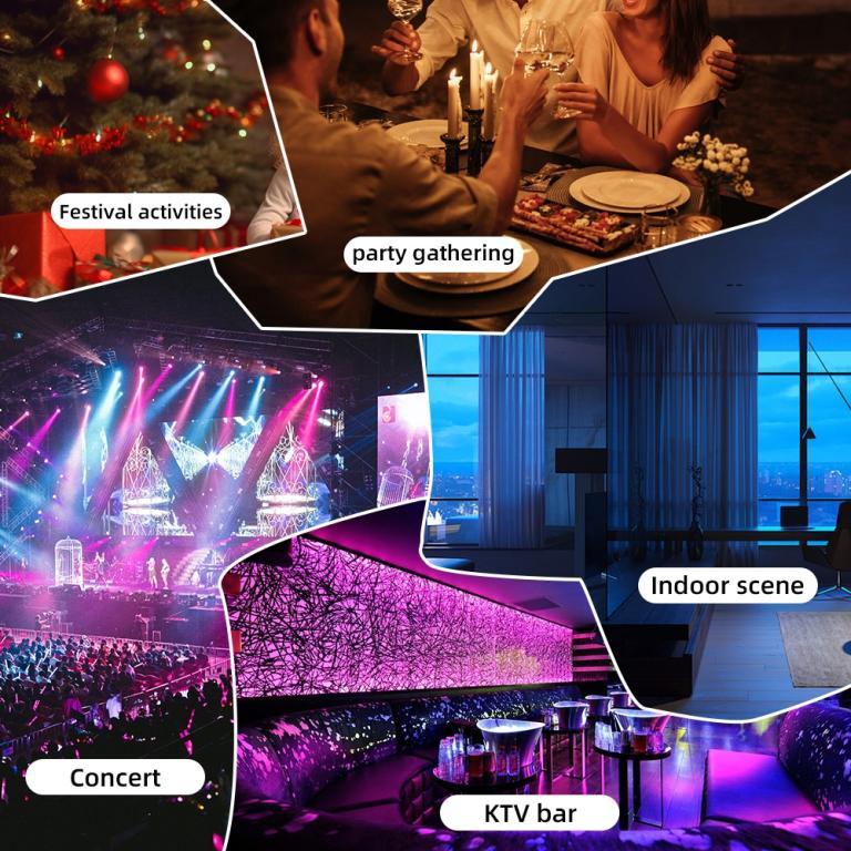 Round Tube Laser Decor Light Multi-effect Atmosphere Lamp … in Malacca Town - Image 1