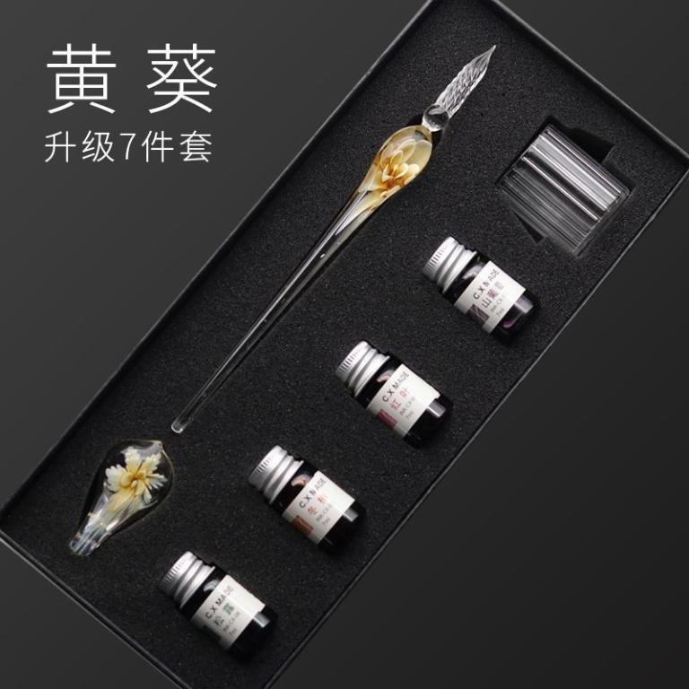 Glass Pen Included Flower Crystal Gift Box Creative Ink … in Mandai - Image 1