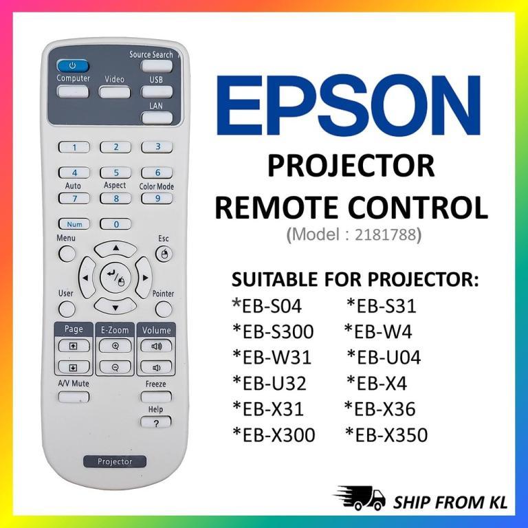 EPSON Projector Projektor Remote Control Replacement for EB … in Ipoh - Image 1