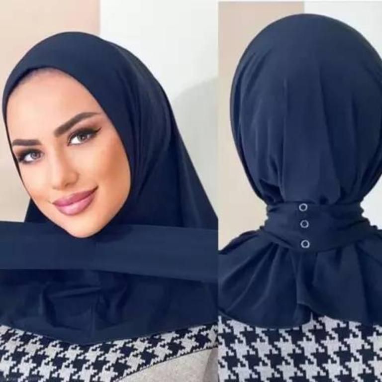 LOVOSME Solid Color Jersey Inner Hijab Button Cap Stretch … in Kota Kinabalu - Image 1