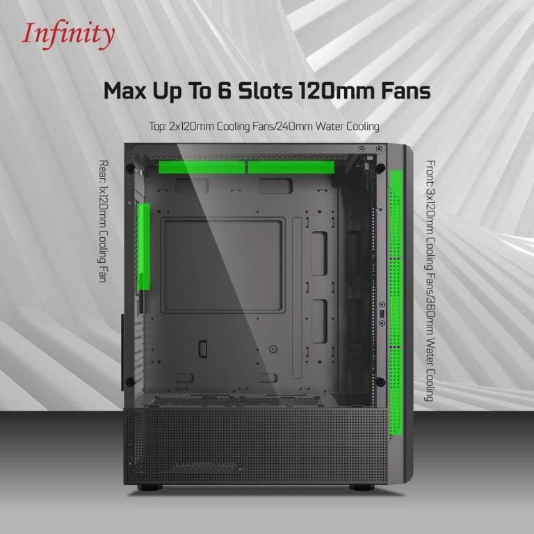 Computer Case Vesta V5 M-ATX Tempered glass Include 3 Fans RGB in Bishan - Image 1