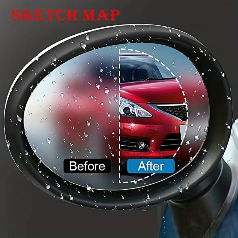 4Pcs Car Rearview Mirror & Side Window Anti-Rain Film, … in Kuala Lumpur - Image 1
