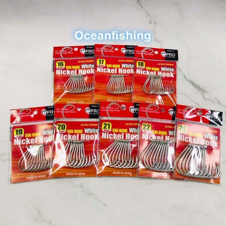 PRO FISHING HS3 SOI RING WHITE NICKEL HOOK in George Town - Image 1