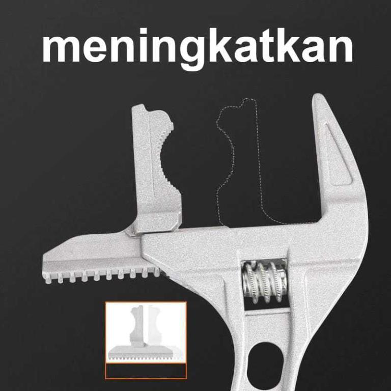 MULTIFUNCTIONAL ROUND STRAIGHT ADJUSTABLE WRENCH 68MM SHORT … in Johor Bahru - Image 1