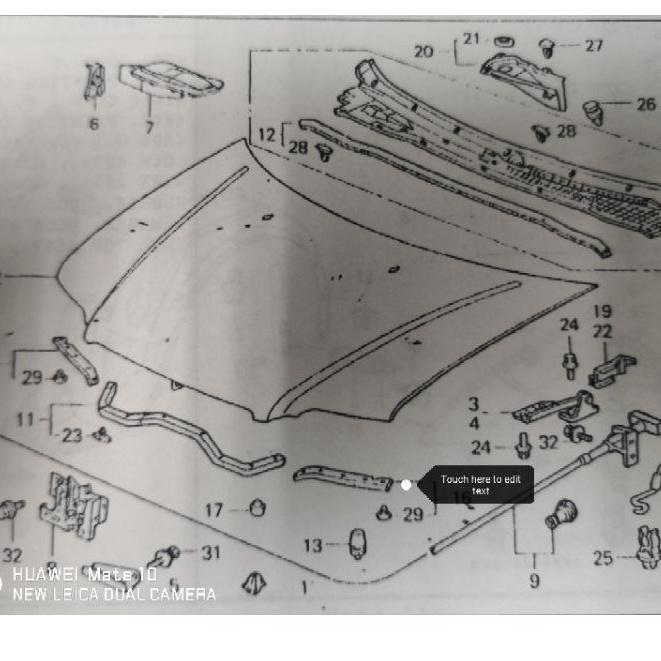 HONDA CITY TZ SX8 1999 FRT BONNET RUBBER LEFT (PASSENGER … in Donggongon - Image 1