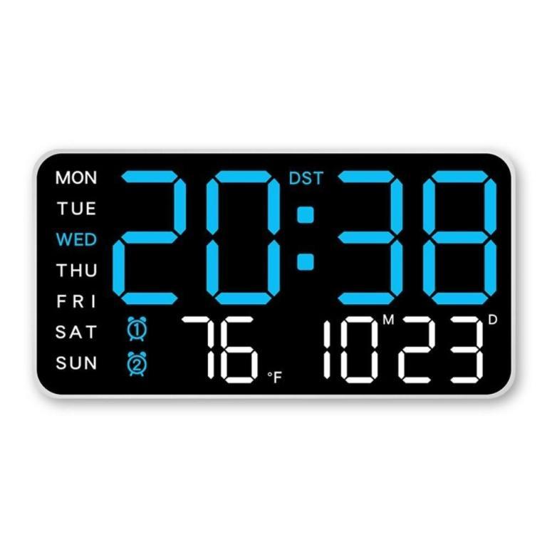 TRENDYZONEUA Electronic Wall Clock, Wall-mounted Temperature … in Petaling Jaya - Image 1