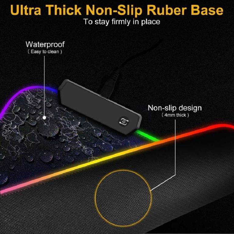 Gaming Mouse Pad XL World Map + RGB LED - MP10 Notebook … in Shah Alam - Image 1
